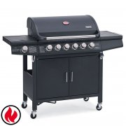  TAINO RED 6+1 Gasgrill BBQ GRILLWAGEN Edelstahl Brenner+ Seitenkocher schwarz nur 251,91&euro;