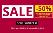 Takko- 50% auf reduzierte Jacken, Shirts + Sweatartikel
