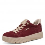 Tamaris Damen Sneaker (Wide Fit) in Bordeaux Suede f&uuml;r 55,95&euro;
