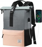 TANTOMI Unisex Rolltop Rucksack mit Laptopfach