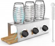TAOCOCO Flaschenhalter f&uuml;r f&uuml;r 3 SodaStream Flaschen und Flaschenb&uuml;rste