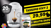 TASSIMO VIVY 2 inkl. GRATIS Espresso Kapseln sowie Gutscheinen im Wert von bis zu 20&euro;*