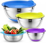 Tauara Edelstahl R&uuml;hrsch&uuml;ssel Set mit Deckel