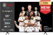 TCL 55T8B 55-Zoll QLED Pro, 4K UHD, HDR Pro, Dolby Vision IQ & Atmos, Smart TV mit Google & Alexa