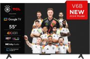 TCL 55V6B 55 Zoll, 4K Ultra HD, HDR, Smart TV mit Google Assistant Sprachsteuerung