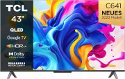 TCL C641 43 Zoll, QLED 4K UHD, HDR10+, Dolby Vision, Dolby Atmos, Triple-Tuner, Google Smart TV