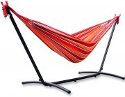 TE Outdoor H&auml;ngematte mit H&auml;ngemattengestell 200cm Baumwolle f&uuml;r 2 Personen