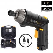 TECCPO 6Nm Akkuschrauber mit 3.6V und 45 tlg. Schnellspann-Bohrfutter nur 16,79&euro;