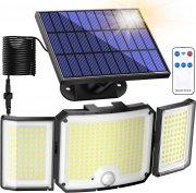 TECHMUR 346 LEDs Solarleuchte mit Bewegungsmelder und Fernbedienung