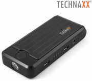 Technaxx Jumpstarter f&uuml;r Autobatterie mit Powerbank + Taschenlampe 10.000 mAh