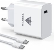 Tecnix USB C PD 3.0 20W Schnellladeger&auml;t mit Ladekabel f&uuml;r iPhone und iPad