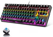 TECURS Mechanische Gaming Tastatur RGB TKL Beleuchtung