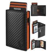 TEEHON Slim Wallet mit M&uuml;nzfach & RFID f&uuml;r Herren im Angebot