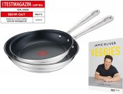 Tefal E011S2.VEG Special Edition Jamie Oliver Brushed Pfannenset 2-teilig 24 cm und 28 cm
