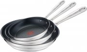 Tefal E011S3 Jamie Oliver Brushed Pfannenset 3-teilig bestehend aus Pfanne 20 cm, 24 cm und 28 cm