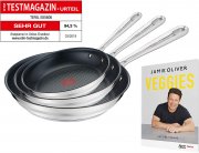 Tefal E011S3.VEG Special Edition Jamie Oliver Brushed Pfannenset 3-teilig bei Amazon f&uuml;r 74,99 Euro