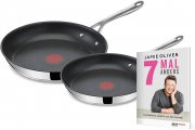 Tefal E304S2.JO7 Jamie Oliver Cook's Direct 2-teiliges Bratpfannen-Set 24 cm und 28 cm