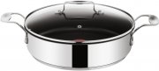 Tefal E79071 Jamie Oliver Induction Servierpfanne mit 2 Seitengriffen und Glasdeckel 25 cm