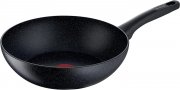 Tefal G28119 Black Stone Wokpfanne 28 cm mit Mineralia+ Antihaftversiegelung