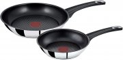 Tefal Jamie Oliver 2 St&uuml;ck Edelstahl Bratpfannen 20 cm und 26 cm induktionsgeeignet