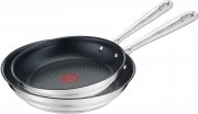 Tefal Jamie Oliver Brushed 2-teiliges Edelstahl Pfannenset 24 cm und 28 cm f&uuml;r alle Herdarten