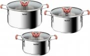 Tefal OptiSpace Set mit 3 T&ouml;pfen + 3 Deckeln f&uuml;r alle Herdarten