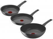 Tefal Renewal 3-teiliges Pfannen-Set mit Keramikbeschichtung - 24cm und 28cm Pfanne + 28cm Wok