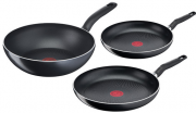 Tefal Start'Easy 3-teiliges Pfannenset mit 1 Wok 28 cm & 2 Bratpfannen 24 & 28 cm
