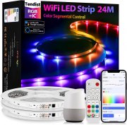 TENDIST 24 Meter RGB+IC LED Strip mit Fernbedienung, App und Alexa Sprachsteuerung