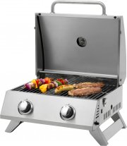 Tepro Chicago 2-Brenner Edelstahl Tischgasgrill mit Piezoz&uuml;ndung
