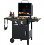 Tepro Mayfield 2 Gasgrill mit 2 Edelstahlbrennern, verchromten Grillrosten und Deckel-Thermometer