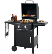 Tepro Mayfield 2 Gasgrill mit 2 Edelstahlbrennern, verchromten Grillrosten und Deckel-Thermometer