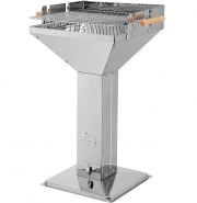 Tepro Vista Edelstahl Holzkohle Trichtergrill