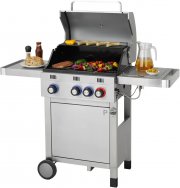 Tepro Wellington 3 Gasgrill mit 2 Edelstahl-Brenner und 1 Seitenbrenner inkl. Schlauch und Regler