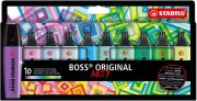 Textmarker - STABILO BOSS ORIGINAL - ARTY - 10er Pack - mit 10 verschiedenen Farben 