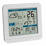 TFA Dostmann 35.1152.02 Sky Funk-Wetterstation mit Au&szlig;ensensor, Wettervorhersage und Funkuhr
