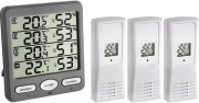 TFA Dostmann Klima-Monitor Funk-Thermo-Hygrometer mit 3 Sendern