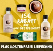 The Body Shop 15&euro; Rabatt ab 60&euro; + kostl. Lieferung