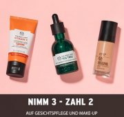 The Body Shop 3 f&uuml;r 2 auf Gesichtspflege + Make-Up