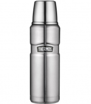 Thermos King Isolierflasche Edelstahl Stainless mattiert 470ml mit Trinkbecher