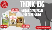 Think big - bis zu 50% Rabatt auf die Sparpakete bei Zooroyal