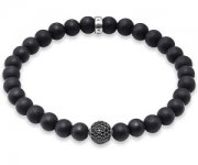 THOMAS SABO Herren-Armband Rebel at Heart 925 Silber Zirkonia schwarz 19 cm f&uuml;r 78,18&euro;