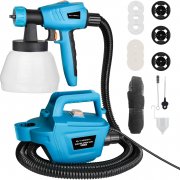 Tilswall 800W Farbspr&uuml;hsystem f&uuml;r Lacke & Wandfarbe mit 1300 ml Beh&auml;lter und 3 D&uuml;sen