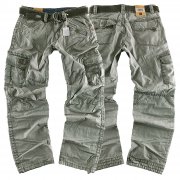 Timezone Herren Cargo Hose Benito TZ 4175 oliv mit G&uuml;rtel