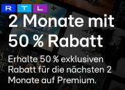 Tipp: F&uuml;r nur 2 Tage RTL+ Premium f&uuml;r 2 Monate mit 50% Rabatt