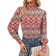 Tisfeer Damenbluse mit Rollkragen im Angebot