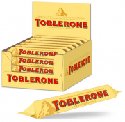 Toblerone Schokolade Riegel 24 x 35g Schweizer Milchschokolade mit Honig- und Mandelnougat