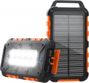 TOENNESEN 20000mAh Solar Powerbank mit LED-Licht