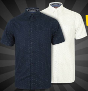 Tokyo Laundry Fallbrook Triangle Print Herren Kurzarm Hemden bei SportSpar f&uuml;r 10,61 Euro