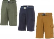 Tom Ramsey Herren Cargobermudas aus Baumwolle in 3 Farben inkl. G&uuml;rtel